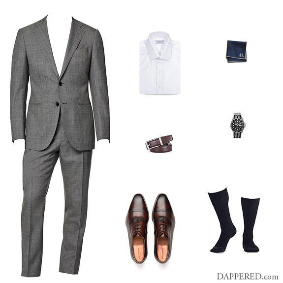 The Versatile Medium Gray Suit 3 Ways: #2 – Tieless