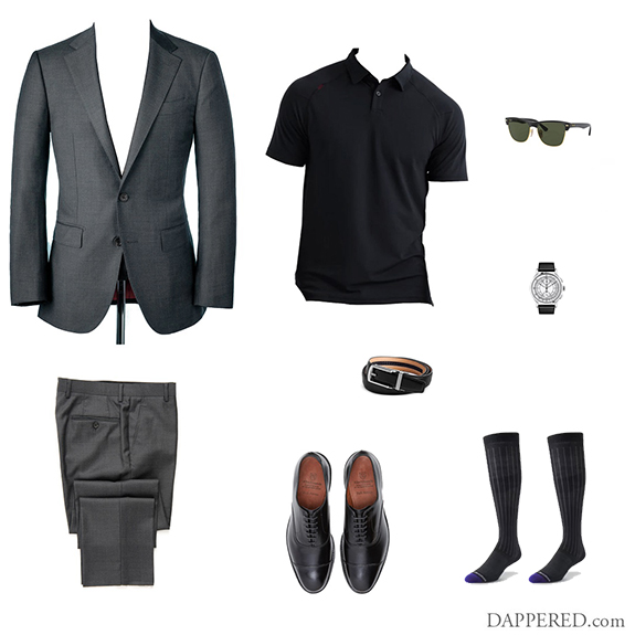 The Versatile Medium Gray Suit 3 Ways: #1 – Casual