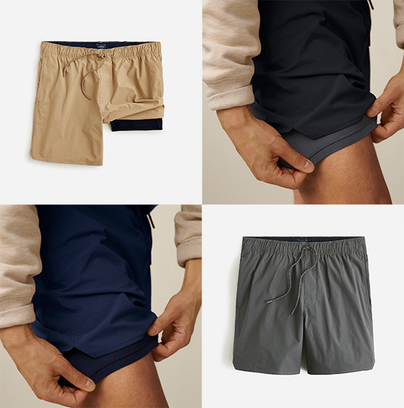 J Crew Lined Tech Dock Shorts 41624